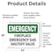 Signmission Fireplace Gas Shutoff Valve Emergency Sign, Vinyl Decal, 24in W x 18in L, 2PK OS-2PACK-EM-D-1824-L-10365 - alternate 3